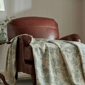 Lloyd bomullspledd i duck egg fra Laura Ashley