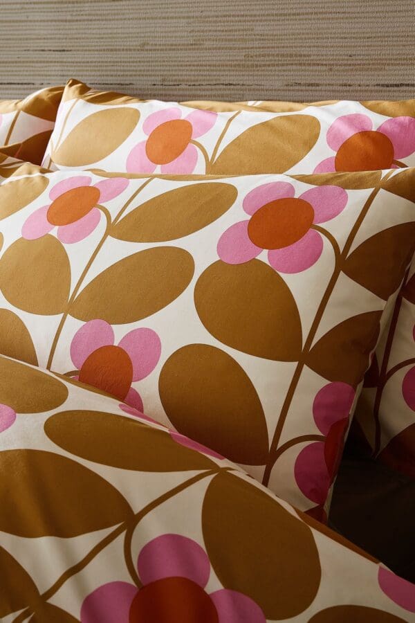 Orla Kiely Stem bloom retro putetrekk i orange og rosa