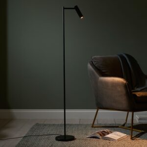 Reader sort leselampe gulvlampe i minimalistisk design