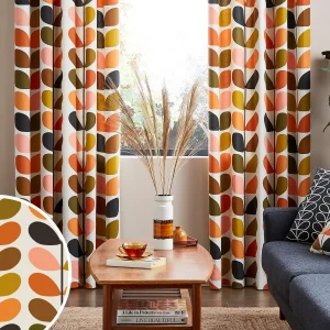 Multi Stem, Retro ferdigsydde gardiner fra Orla Kiely i høsttoner