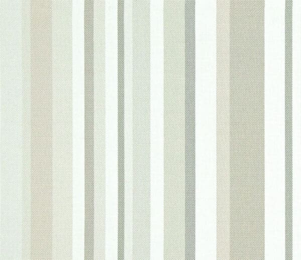 hampden stoff med brede striper i beige/greige fra Art of the Loom