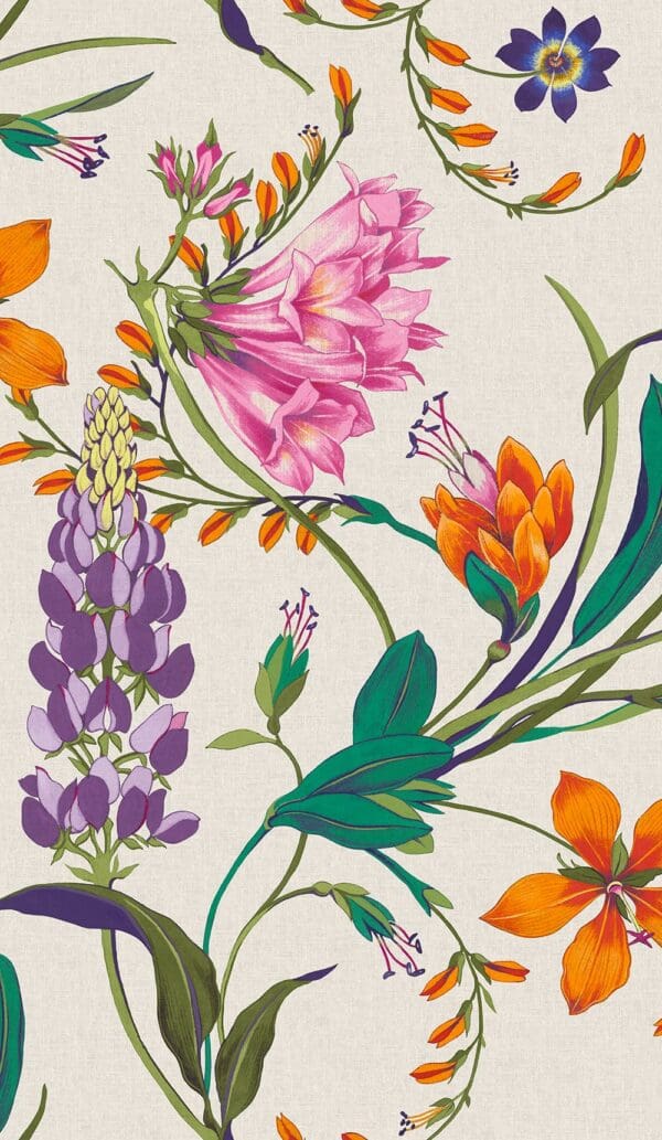 Botanists Scroll Vivant, tapet med fargerike blomster - Bilde 2