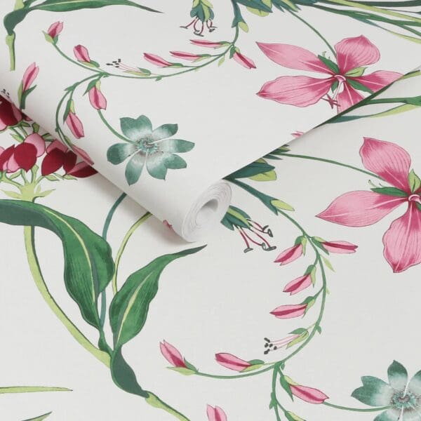 Botanists Scroll Pink, tapet med blomster i rosa - Bilde 3