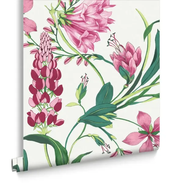 Botanists Scroll Pink, tapet med blomster i rosa - Bilde 4