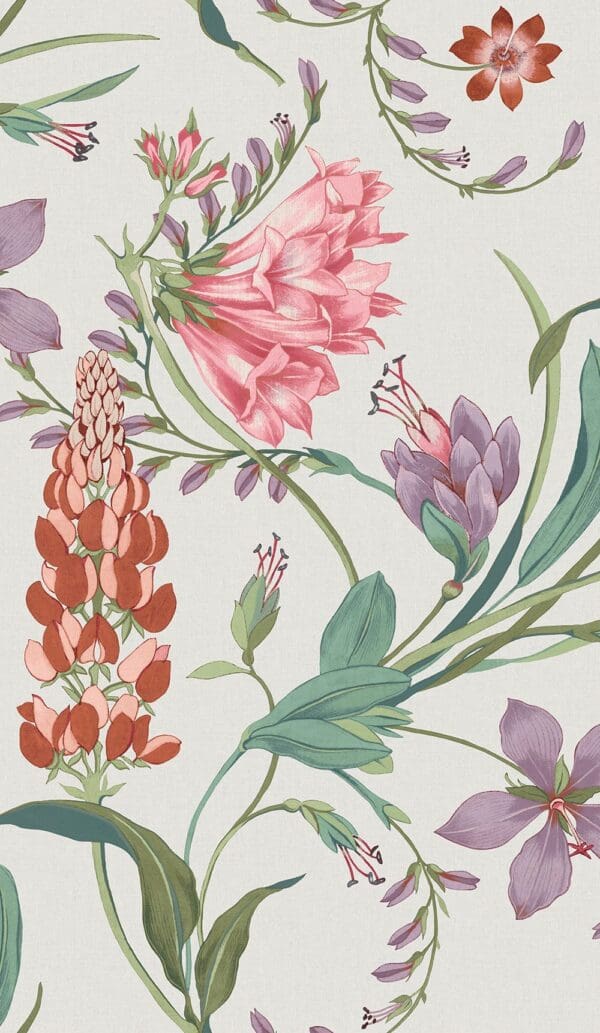 Botanists Scroll Mauve, tapet med blomster i lilla - Bilde 2