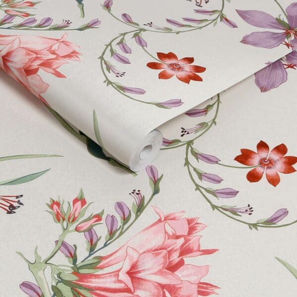 Botanists Scroll Mauve, tapet med blomster i lilla - Bilde 3