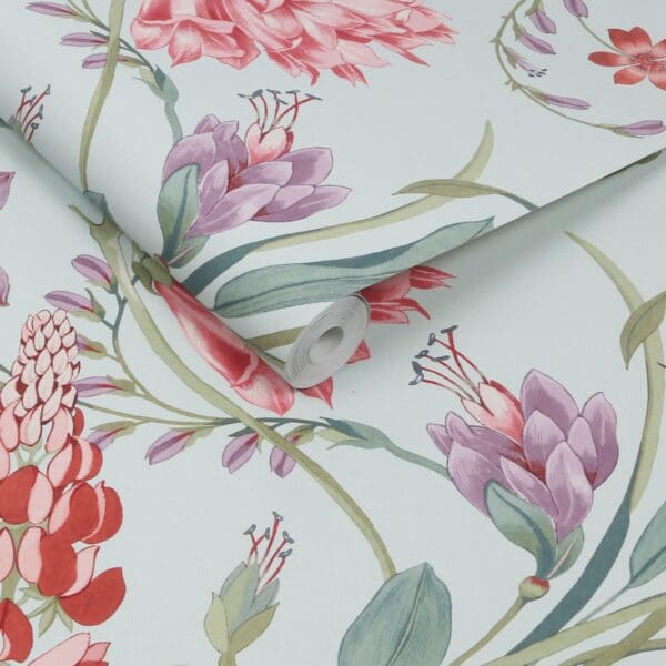 Botanists Scroll,  duck egg tapet med blomster - Bilde 4